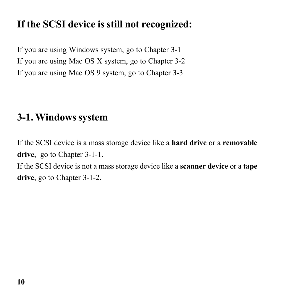 1. windows system, If the scsi device is still not recognized | Microtek Converter User Manual | Page 14 / 65