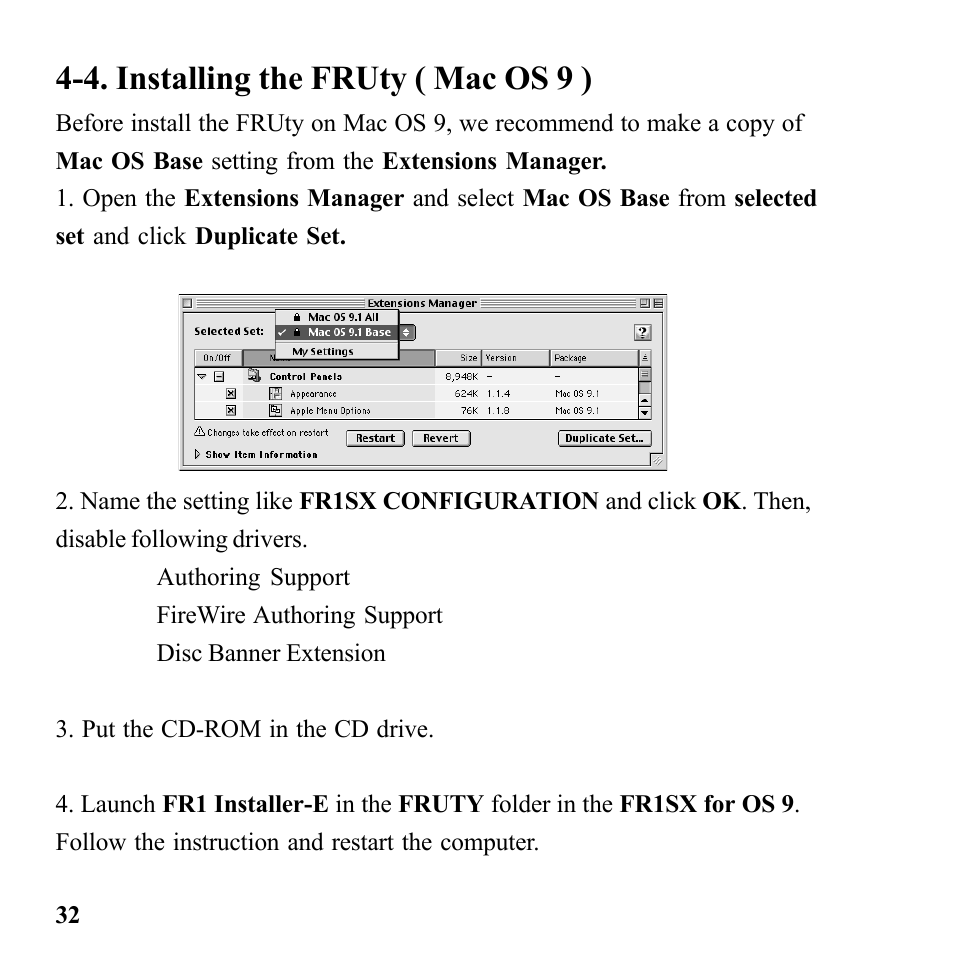 4. installing the fruty ( mac os 9 ) | Microtek Converter User Manual | Page 36 / 65