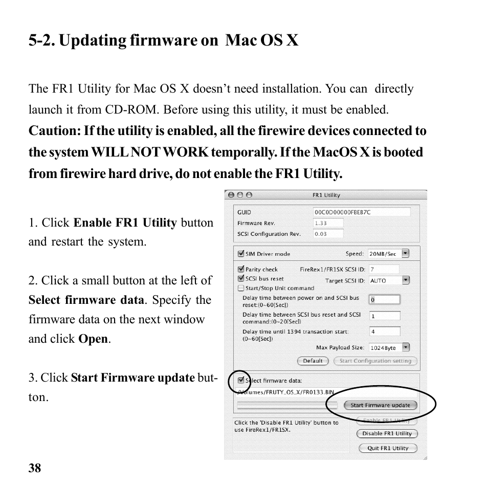 2. updating firmware on mac os x | Microtek Converter User Manual | Page 42 / 65