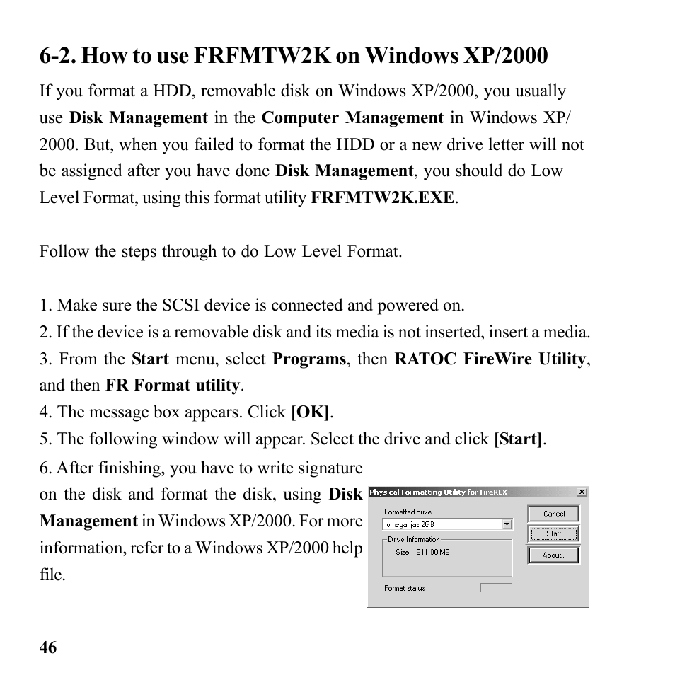 2. how to use frfmtw2k on windows xp/2000 | Microtek Converter User Manual | Page 50 / 65