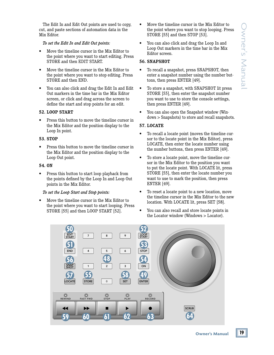 Owner 's manual | MACKIE DIGITALXBUS X.200 User Manual | Page 19 / 98