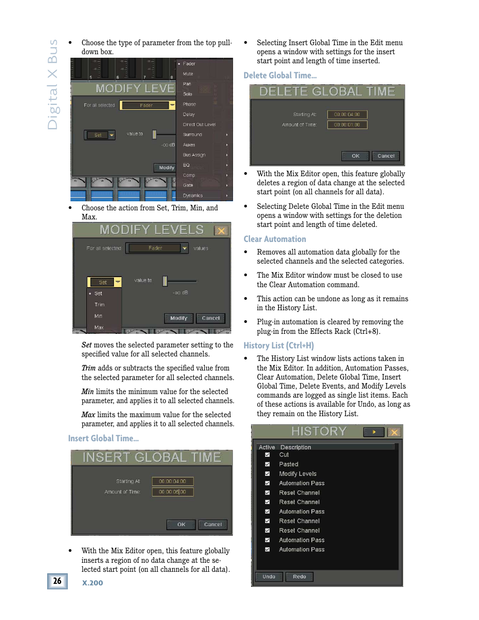 Digital x bus | MACKIE DIGITALXBUS X.200 User Manual | Page 26 / 98