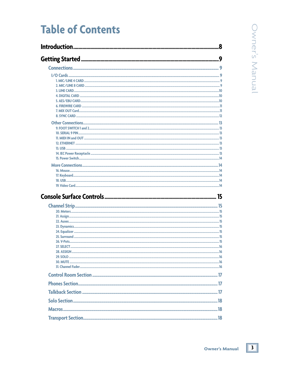 MACKIE DIGITALXBUS X.200 User Manual | Page 3 / 98