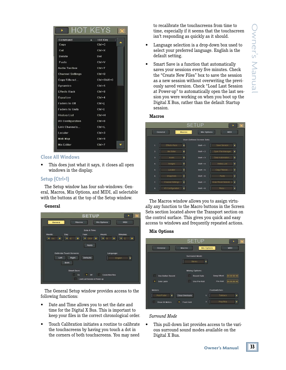 Owner 's manual | MACKIE DIGITALXBUS X.200 User Manual | Page 33 / 98
