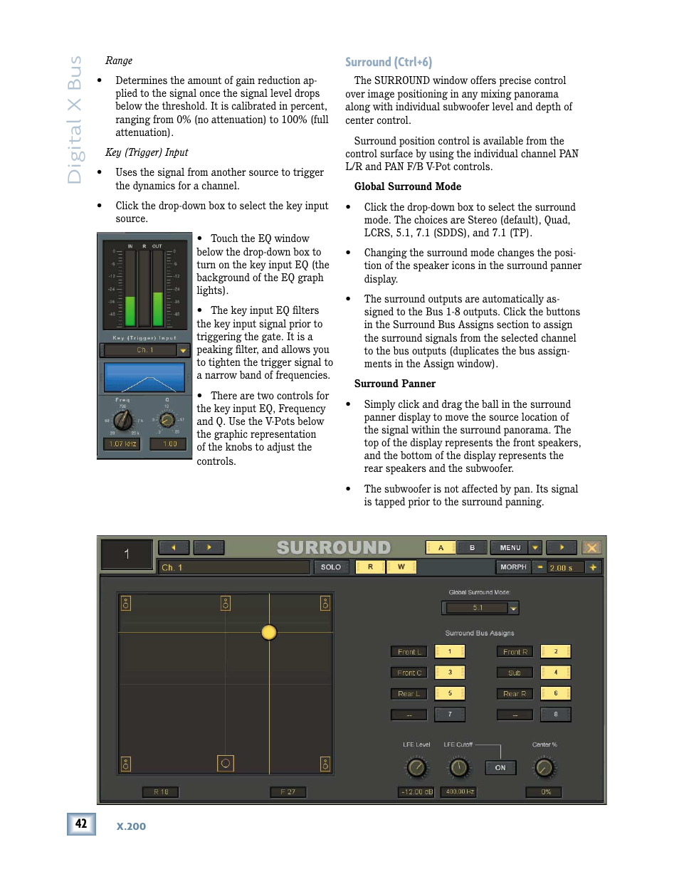 Digital x bus | MACKIE DIGITALXBUS X.200 User Manual | Page 42 / 98