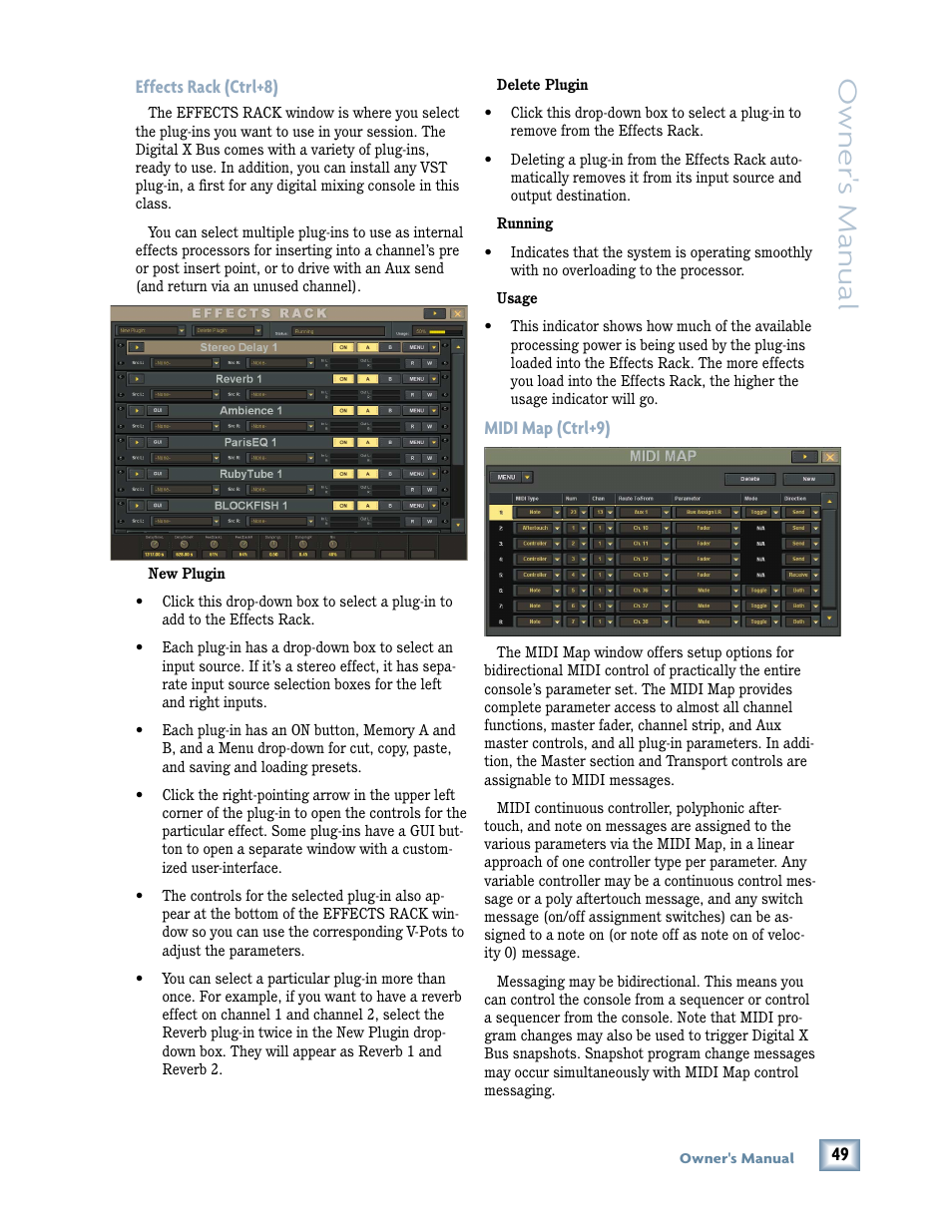 Owner 's manual | MACKIE DIGITALXBUS X.200 User Manual | Page 49 / 98