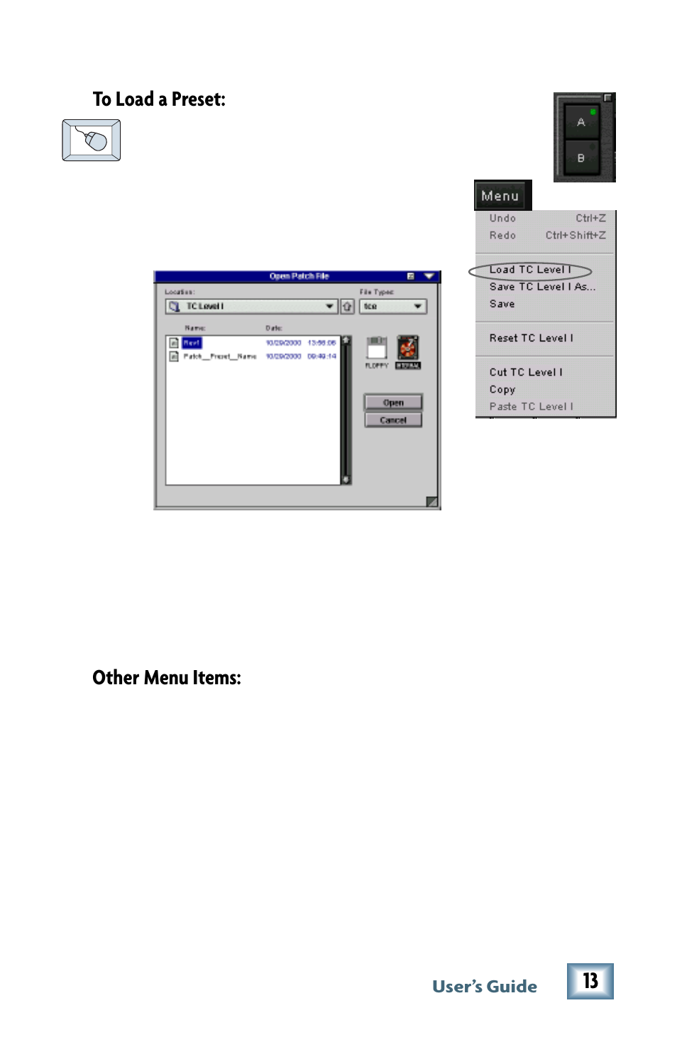 Other menu items | MACKIE M2000 User Manual | Page 13 / 20