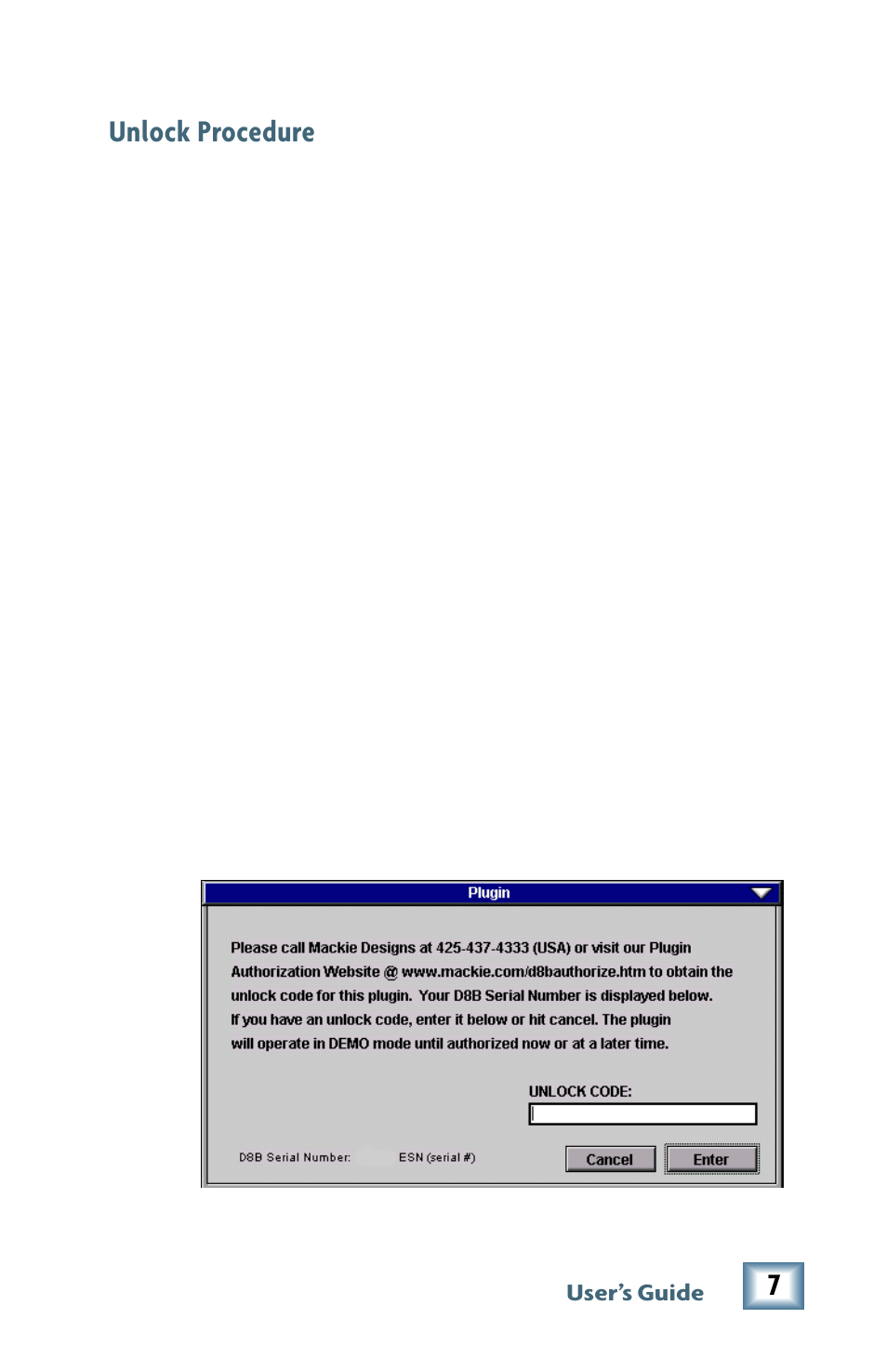 Unlock procedure | MACKIE M2000 User Manual | Page 7 / 20
