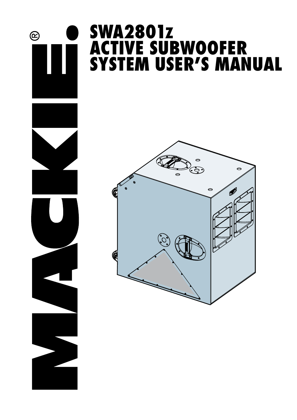 MACKIE SWA2801z User Manual | 12 pages