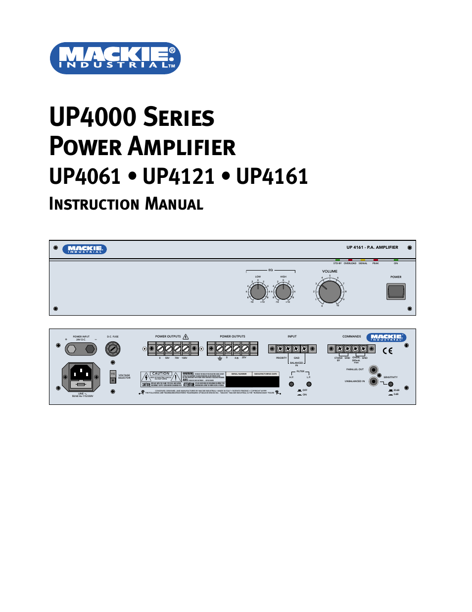 MACKIE UP4161 User Manual | 12 pages
