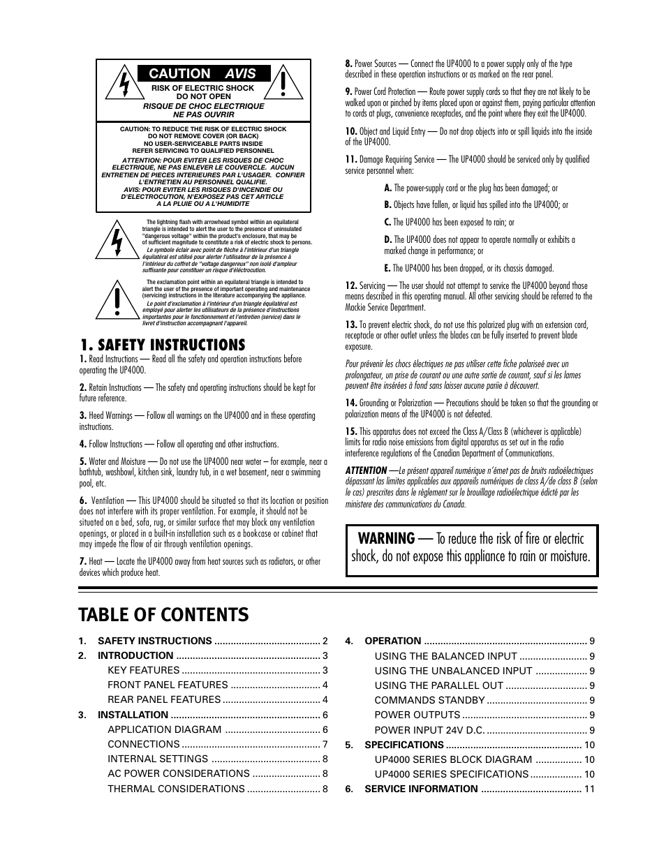 MACKIE UP4161 User Manual | Page 2 / 12