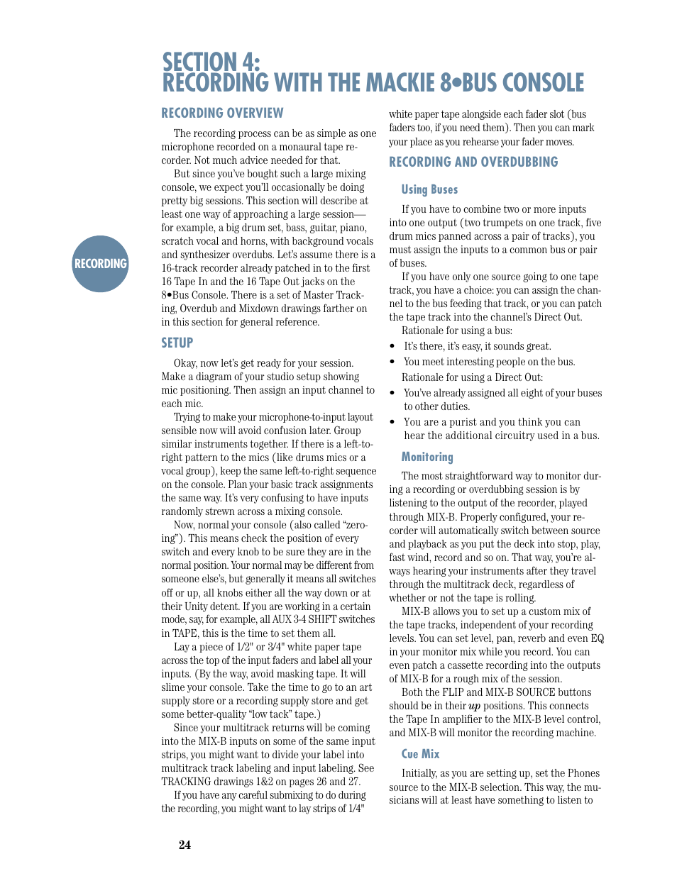 MACKIE 8-submaster mixer User Manual | Page 26 / 74