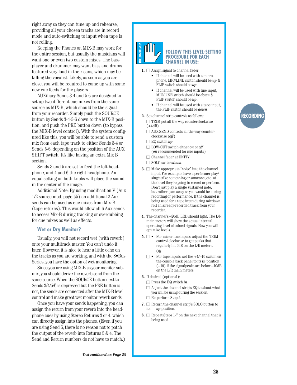 MACKIE 8-submaster mixer User Manual | Page 27 / 74