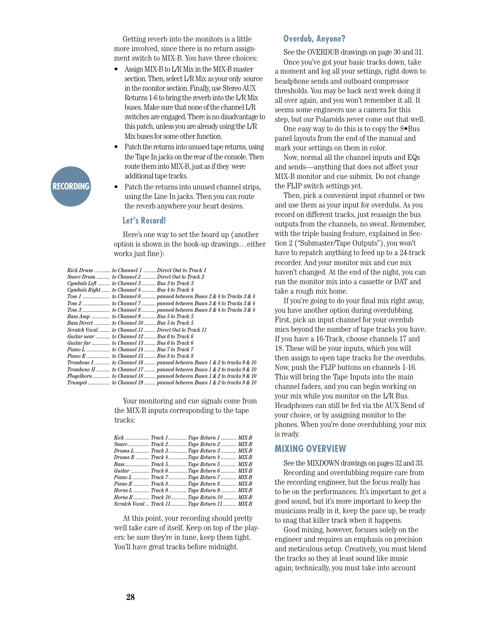 MACKIE 8-submaster mixer User Manual | Page 30 / 74