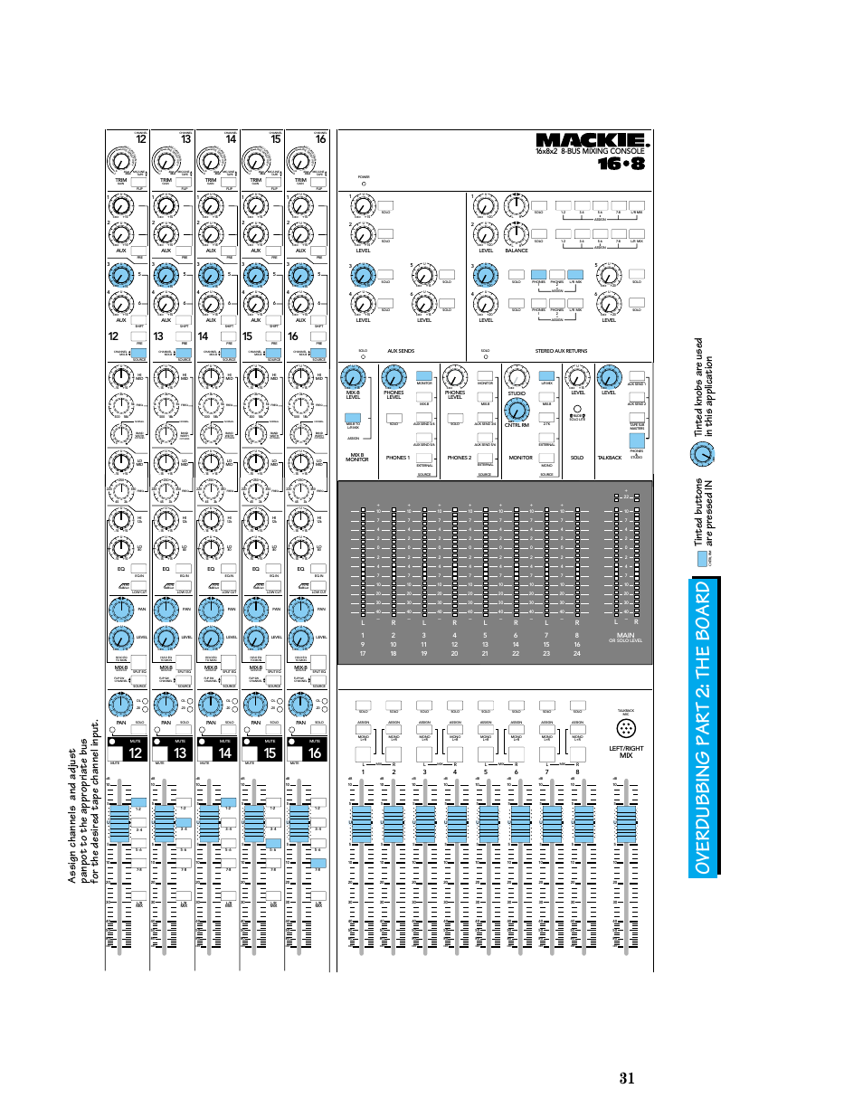 Overdubbing part 2: the board | MACKIE 8-submaster mixer User Manual | Page 33 / 74