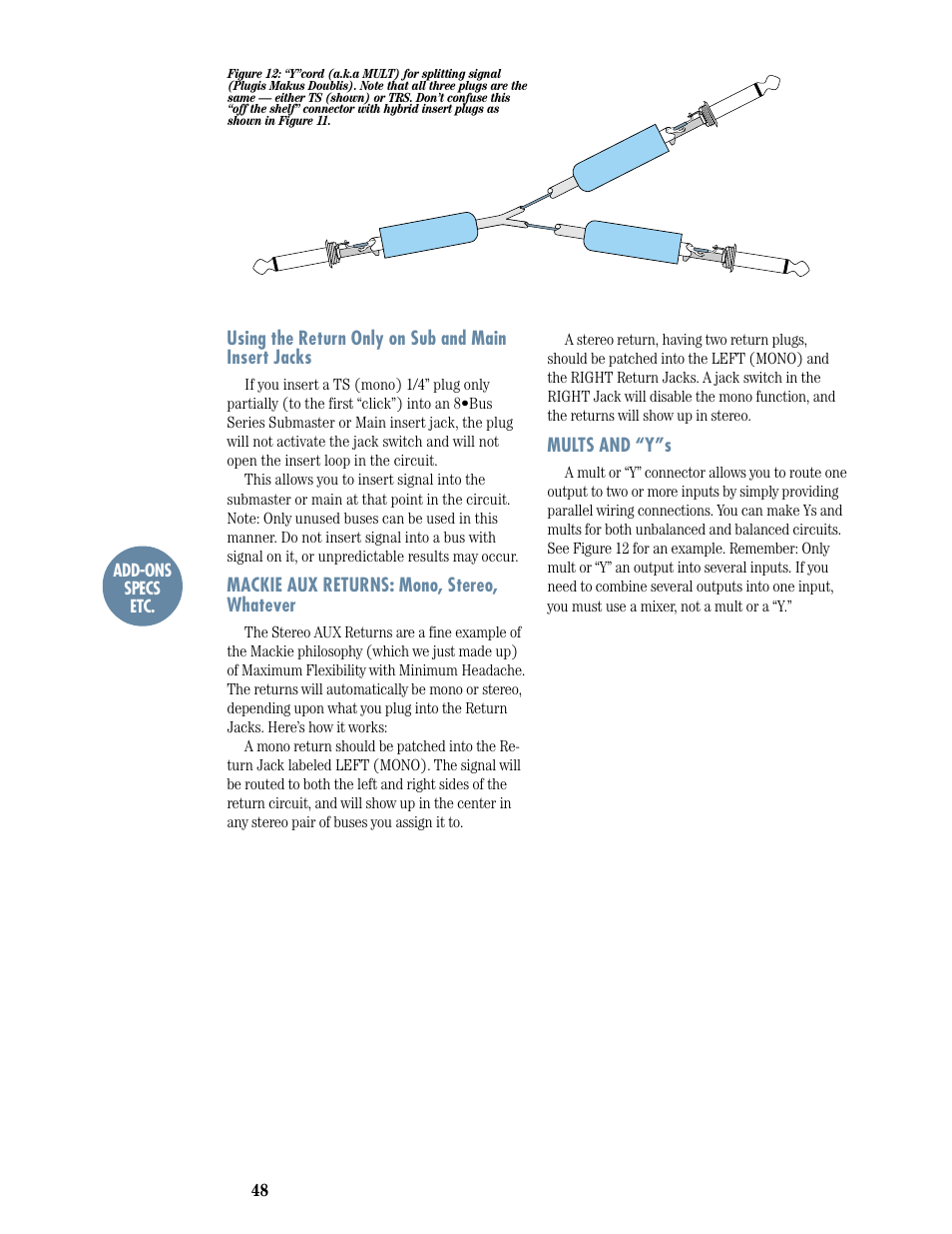 MACKIE 8-submaster mixer User Manual | Page 50 / 74