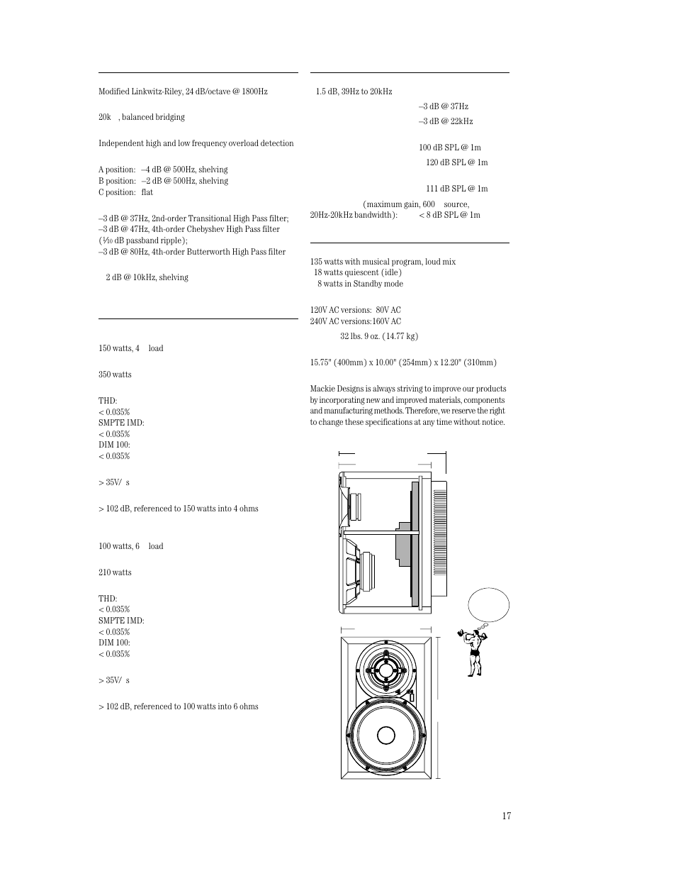 MACKIE HR824 User Manual | Page 17 / 20