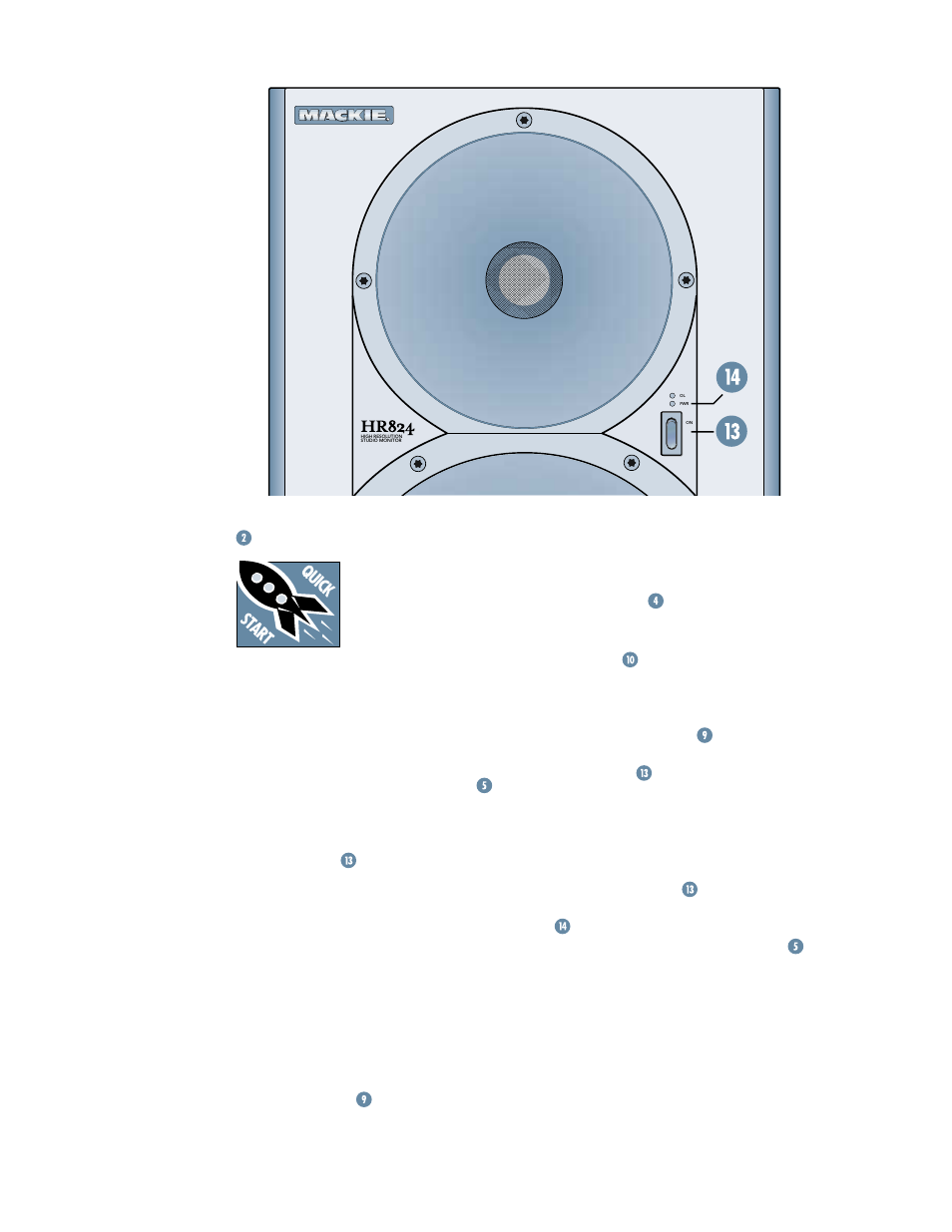 Quick start | MACKIE HR824 User Manual | Page 4 / 20