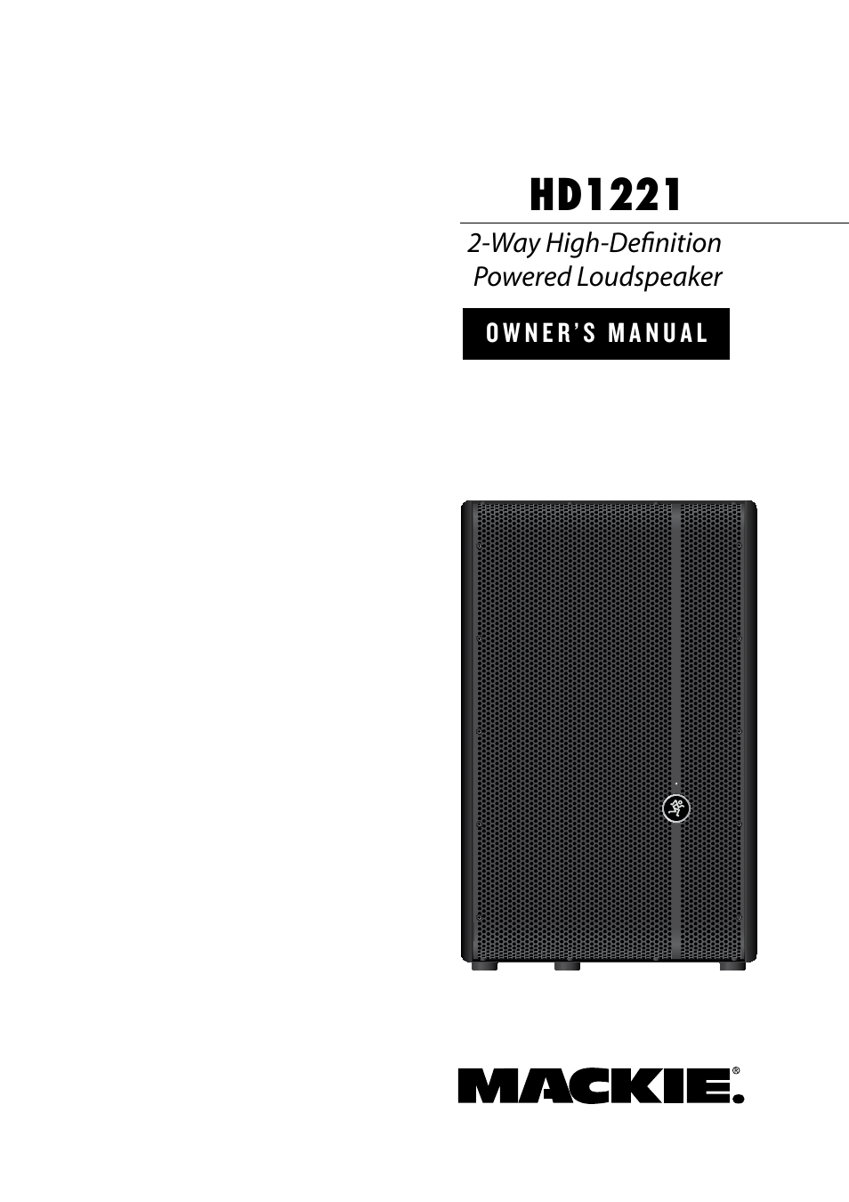 MACKIE 2-Way High-Definition Powered Loudspeaker HD1221 User Manual | 20 pages