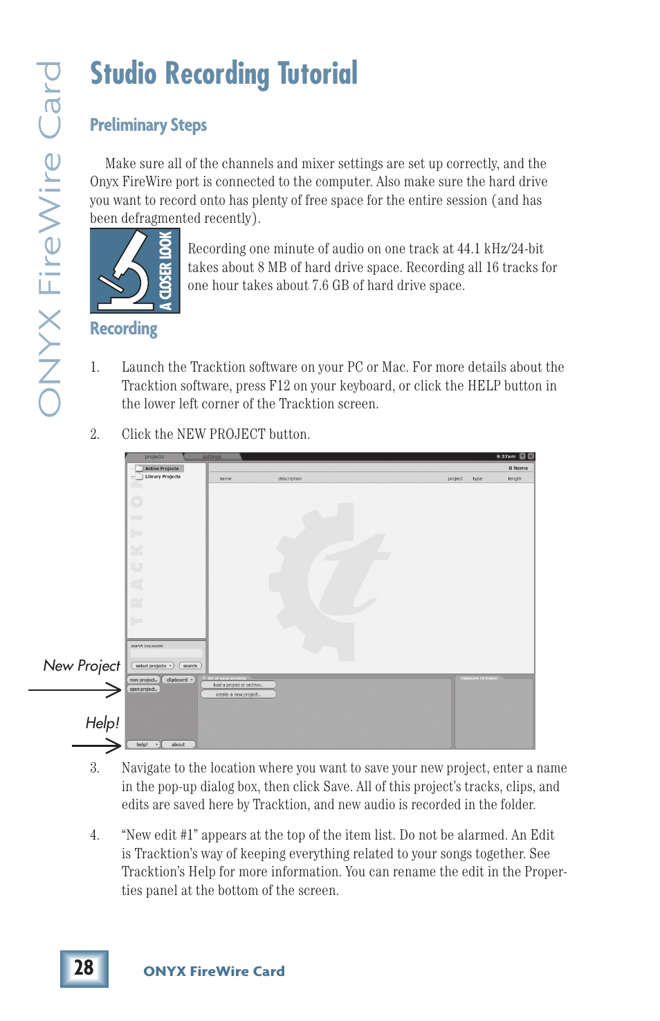 Onyx fir ewir e car d, Studio recording tutorial | MACKIE Firewire OPtion Card fot Onyx Mixer User Manual | Page 28 / 40