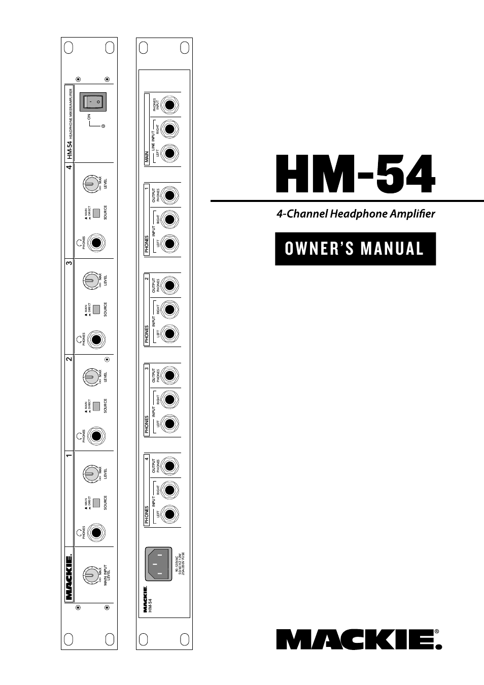 MACKIE HM-54 User Manual | 16 pages