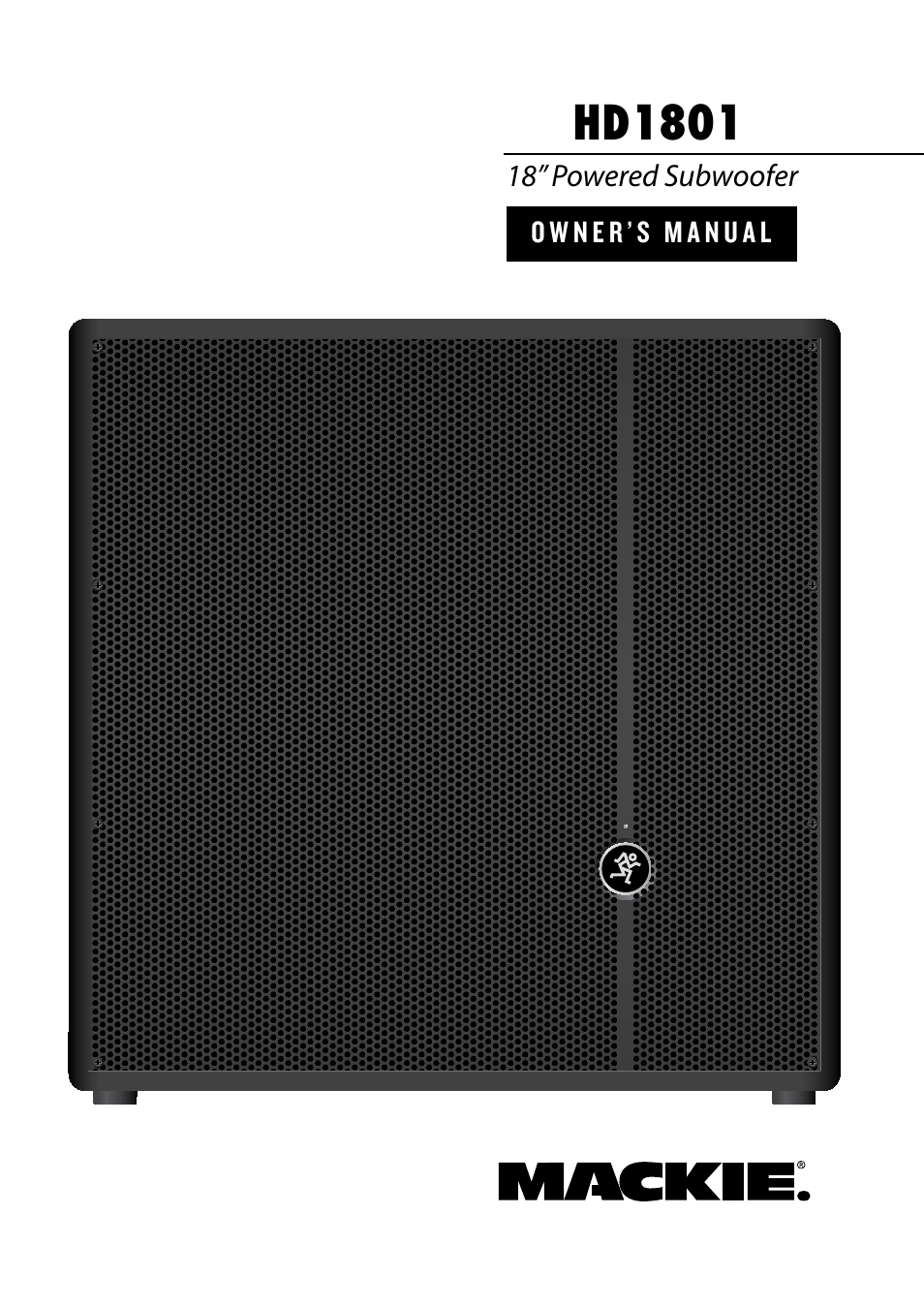 MACKIE 18" Powered Subwoofer HD 1801 User Manual | 21 pages