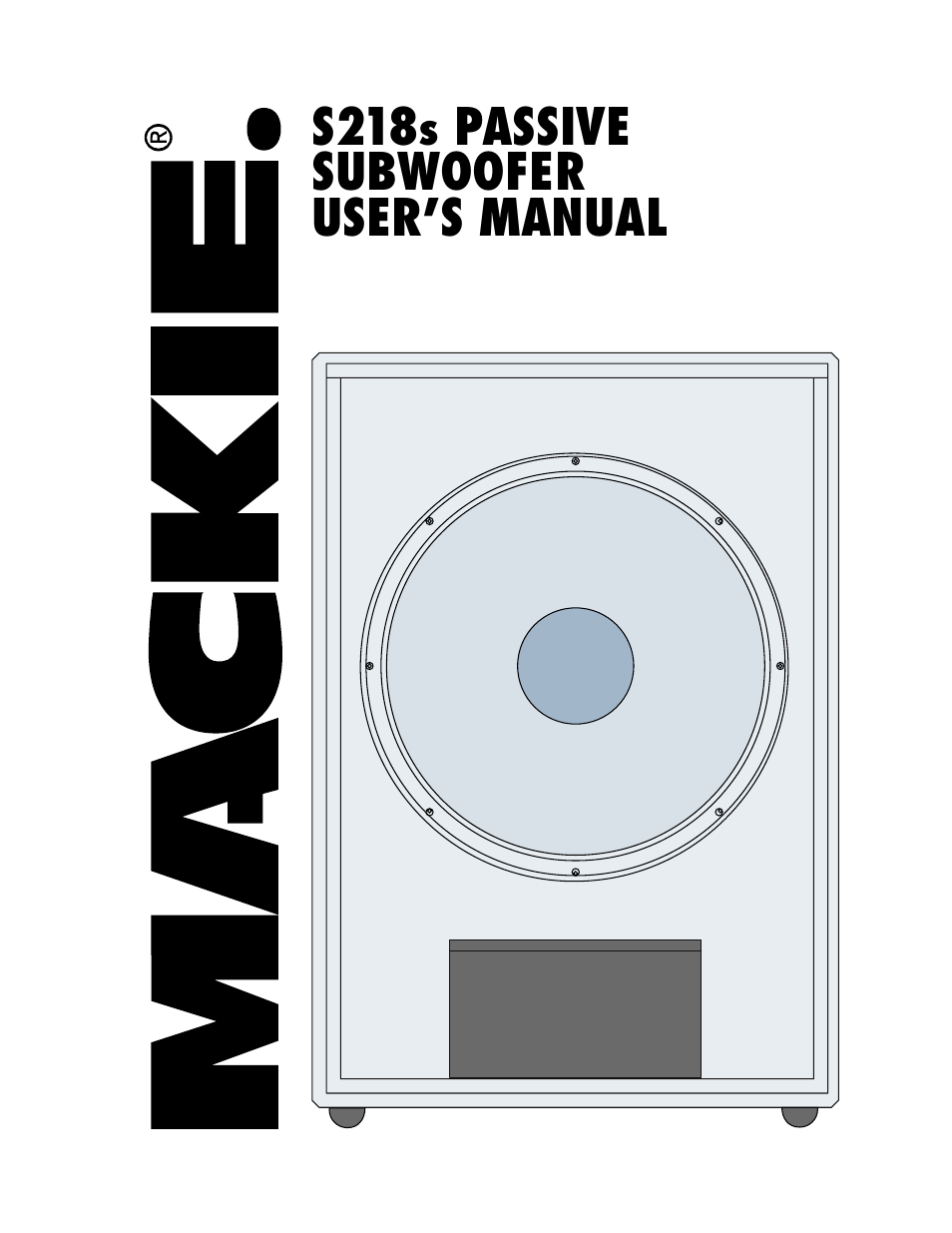 MACKIE S218s User Manual | 12 pages