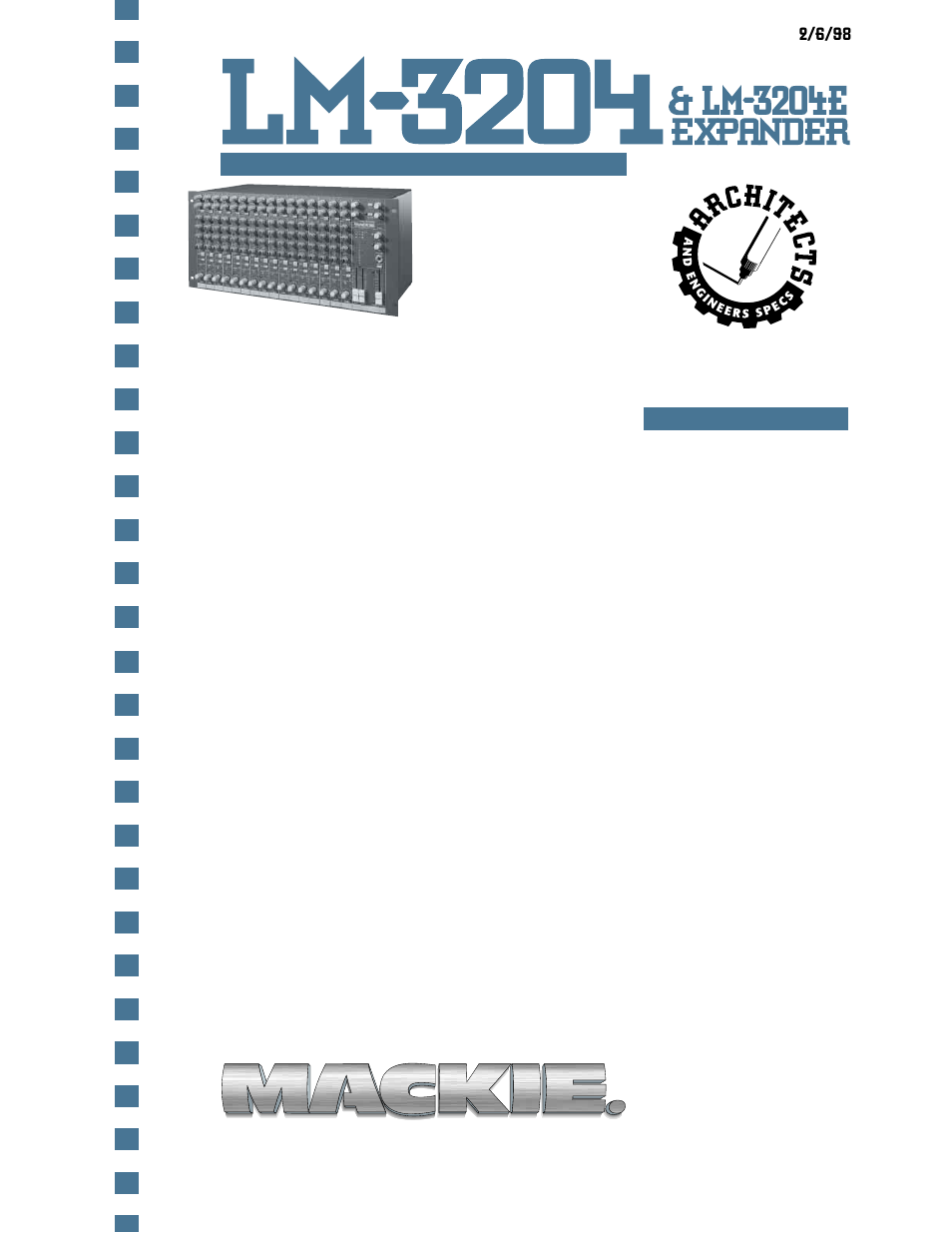 MACKIE EXPANDER LM-3204E User Manual | 4 pages