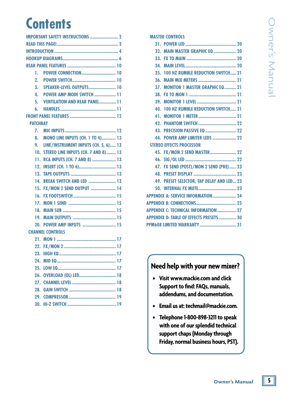 MACKIE 8-Channel User Manual | Page 5 / 32