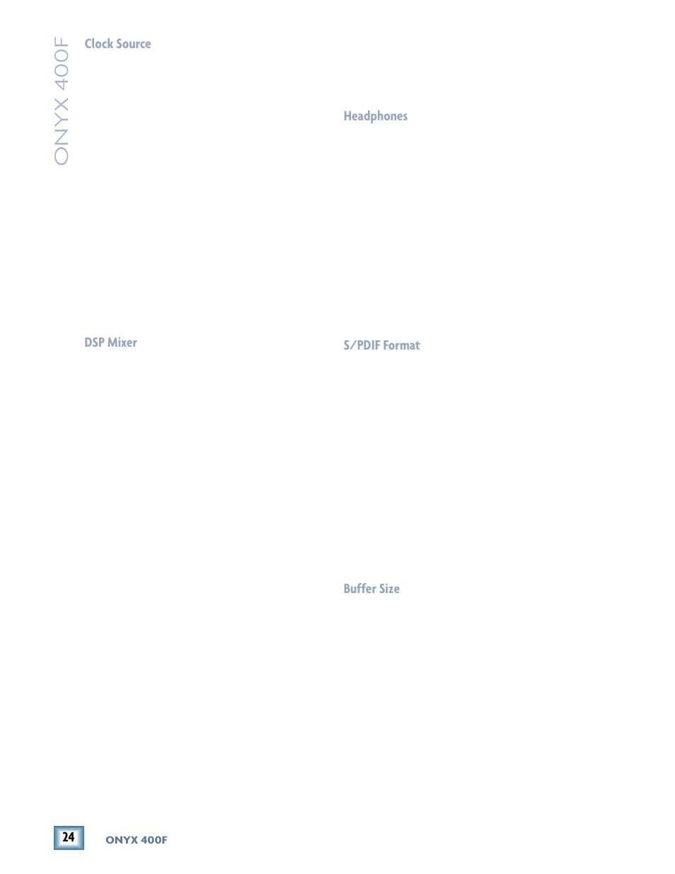 Onyx 400f | MACKIE 400F User Manual | Page 24 / 36