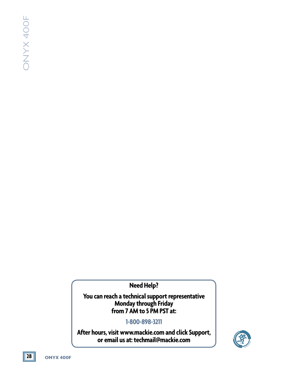 Repair, Onyx 400f | MACKIE 400F User Manual | Page 28 / 36