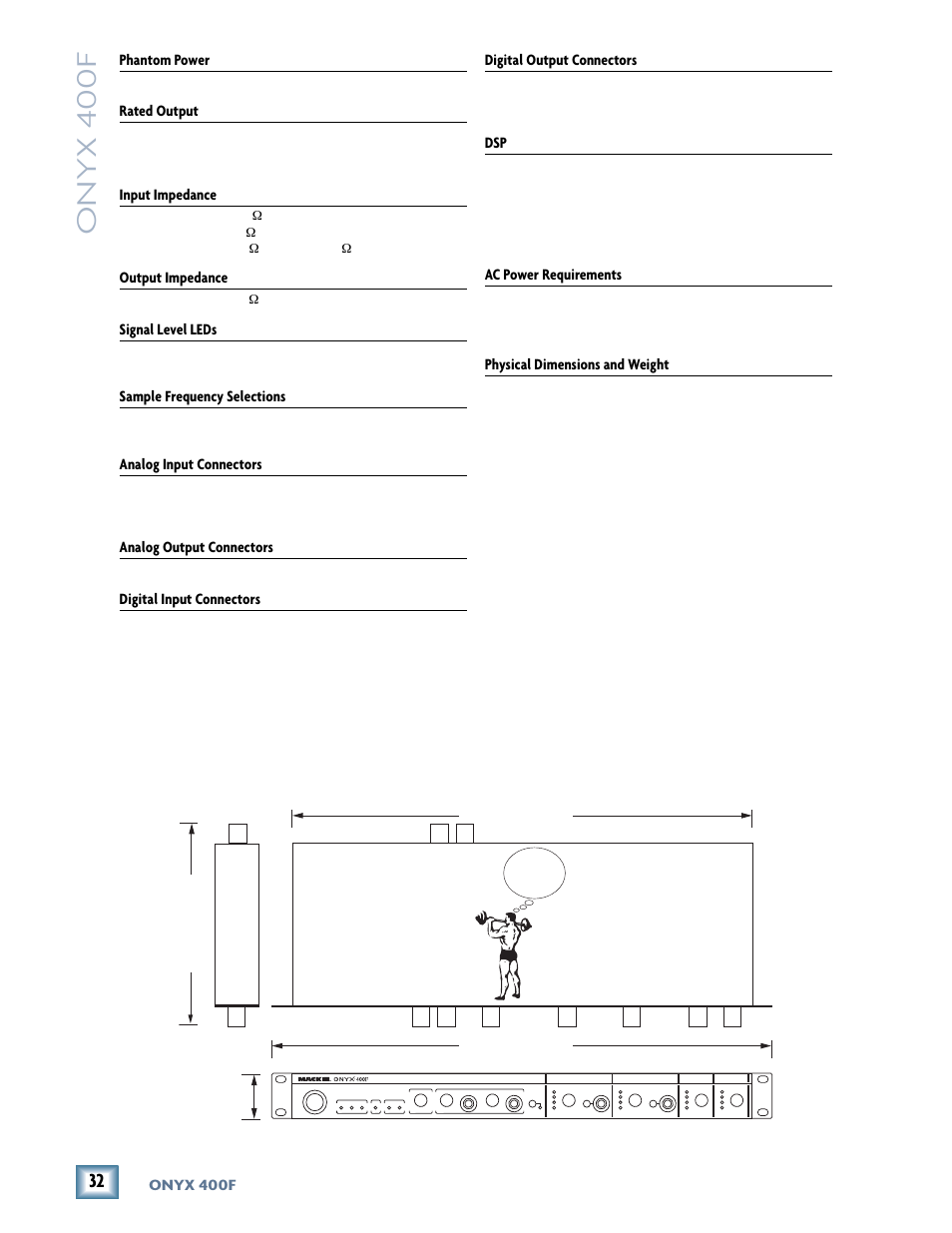 Onyx 400f | MACKIE 400F User Manual | Page 32 / 36