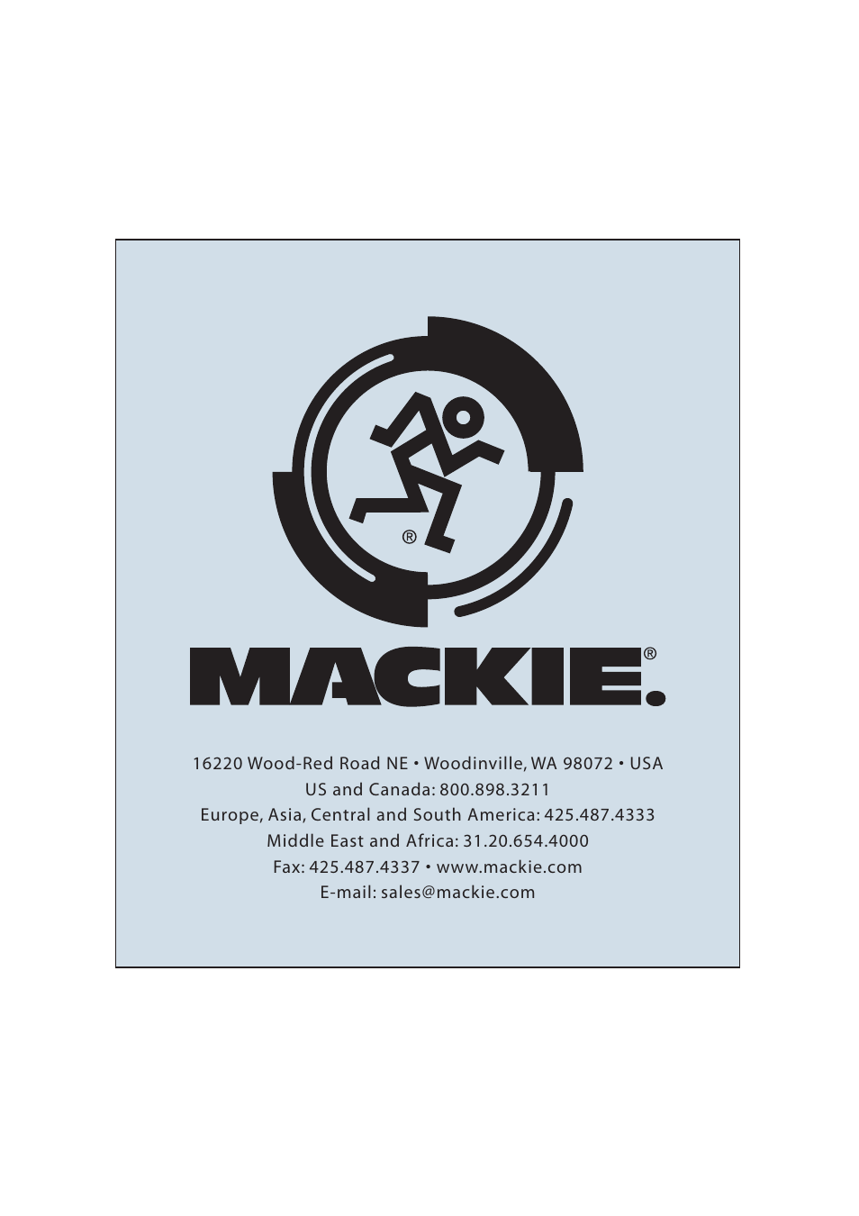 MACKIE SA1530Z User Manual | Page 12 / 12