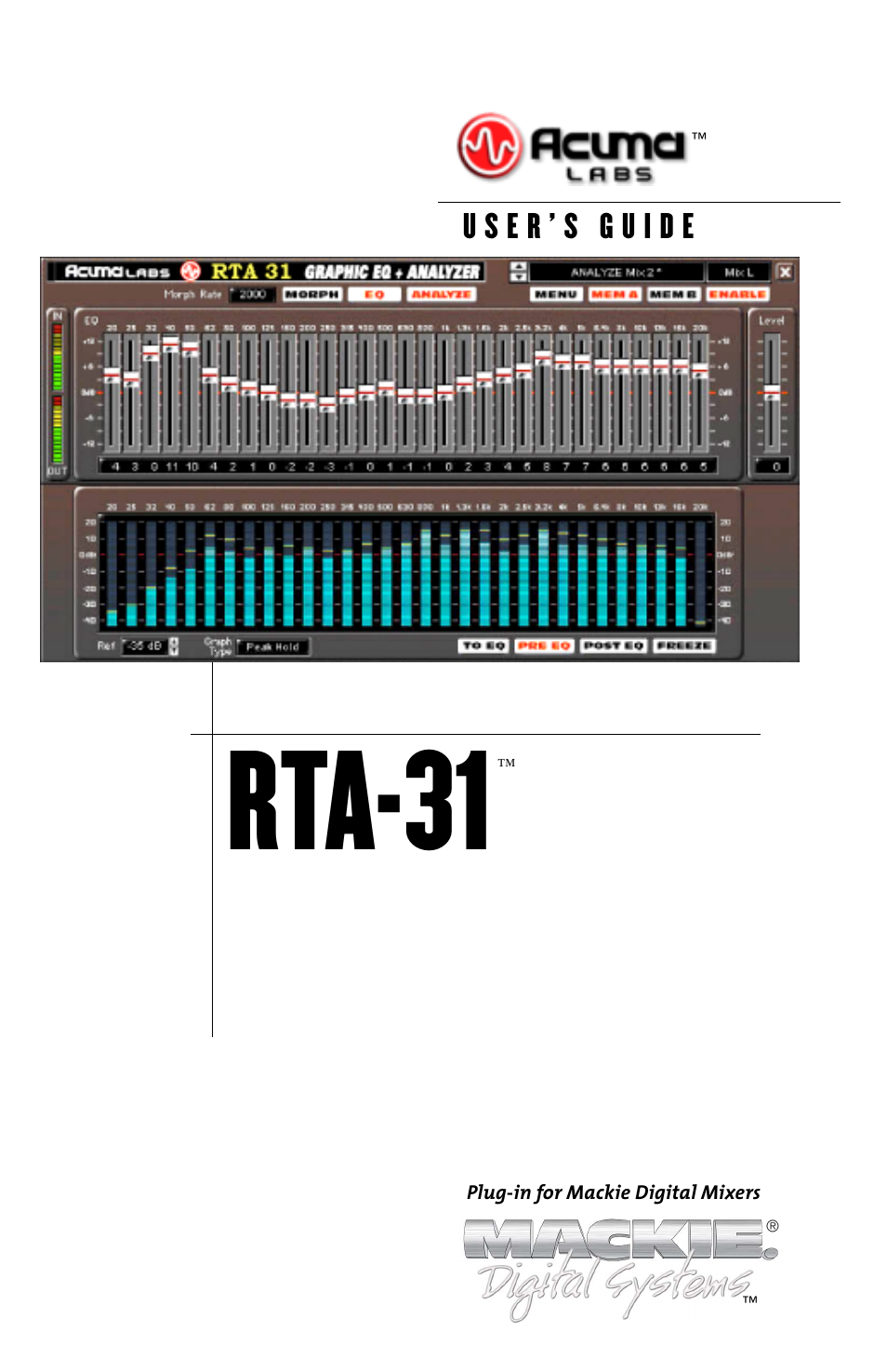 MACKIE RTA-31 User Manual | 28 pages