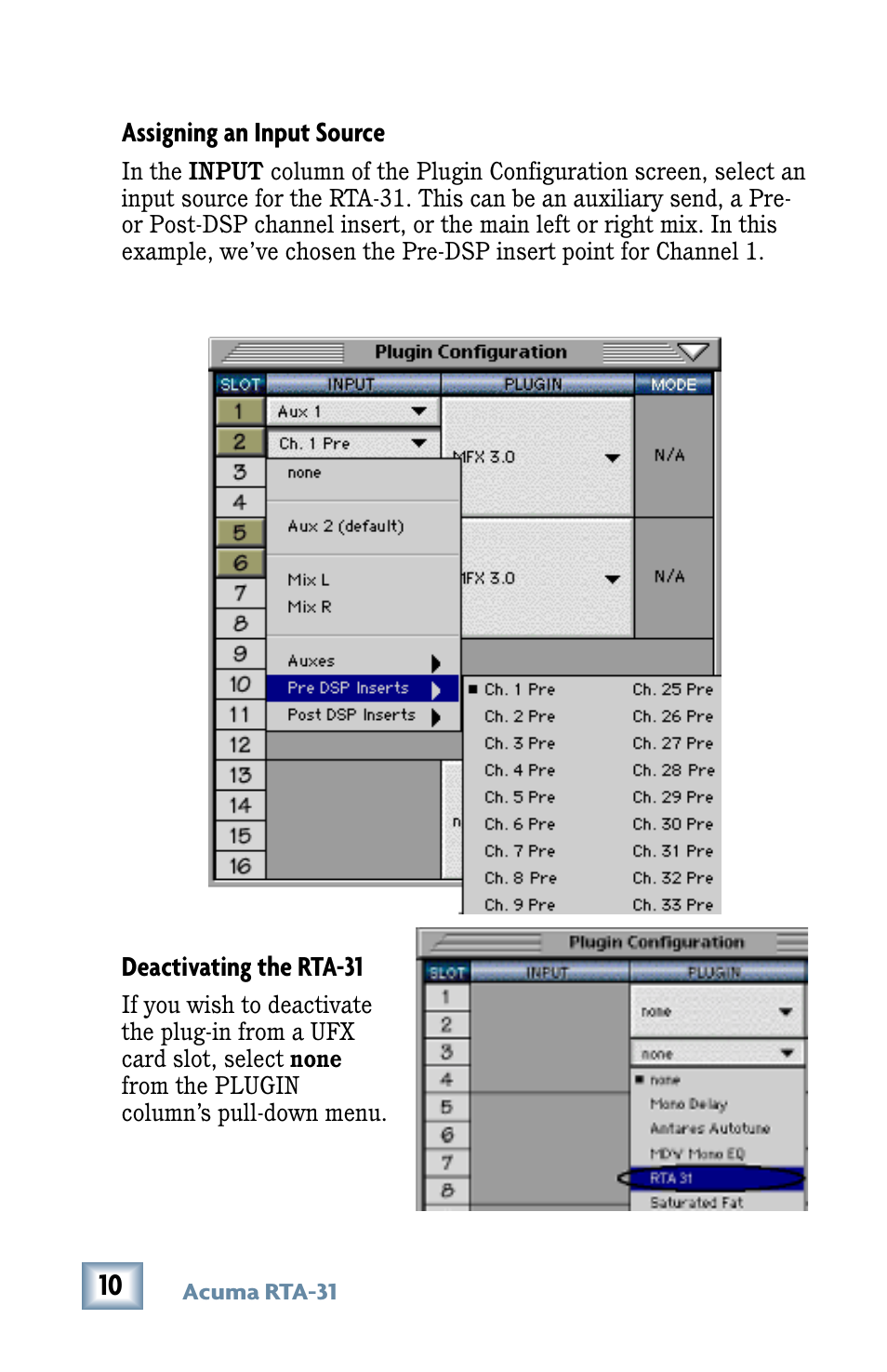 MACKIE RTA-31 User Manual | Page 10 / 28