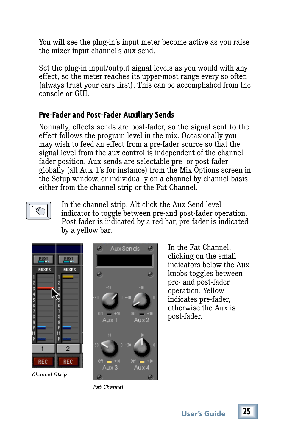 Pre-fader and post-fader auxiliary sends | MACKIE RTA-31 User Manual | Page 25 / 28