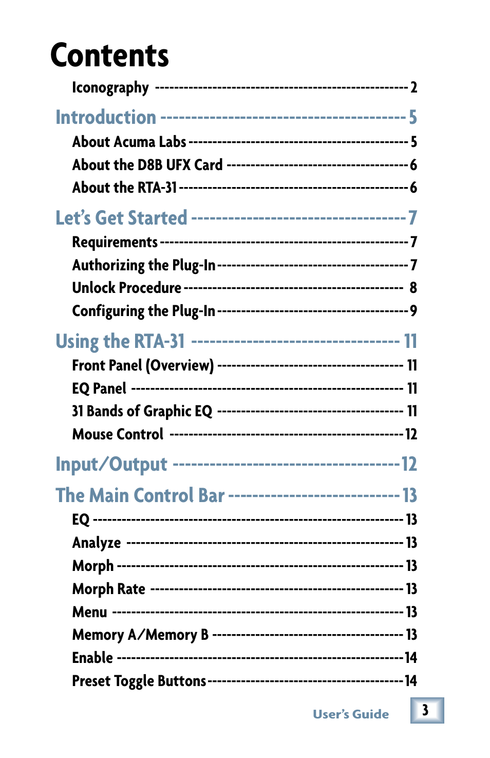 MACKIE RTA-31 User Manual | Page 3 / 28