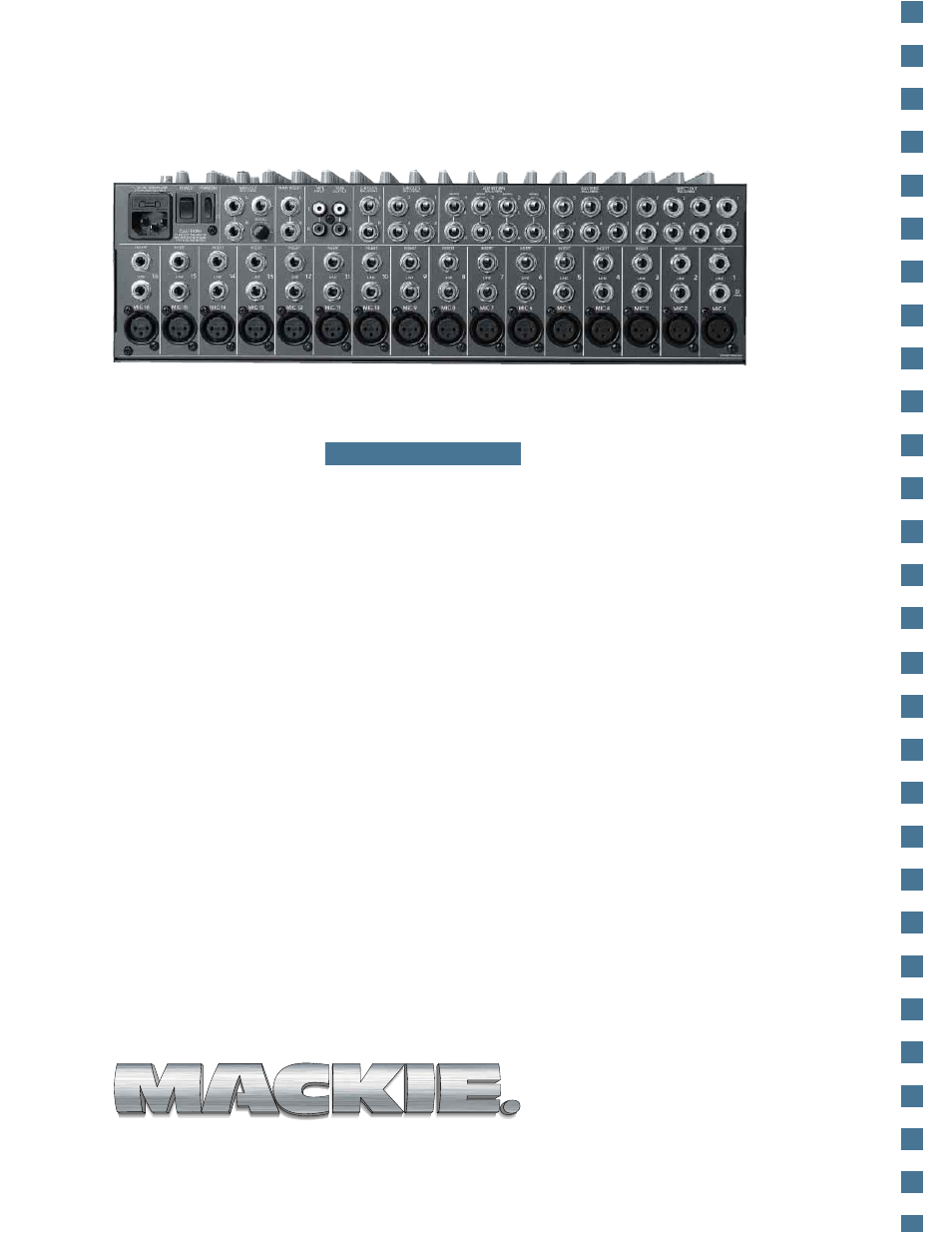 Specifications | MACKIE CR1604 - VLZ User Manual | Page 6 / 6