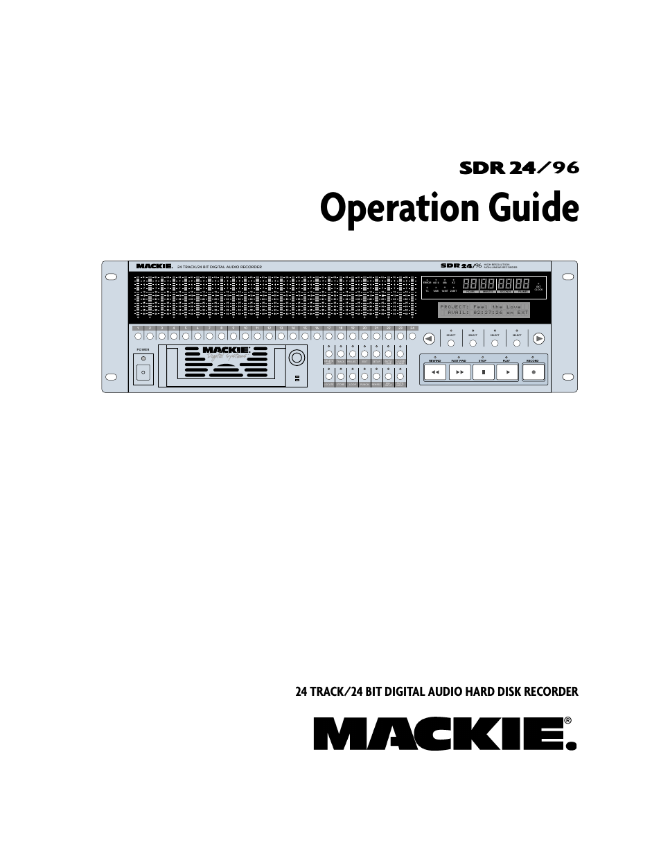 MACKIE SDR96 User Manual | 56 pages