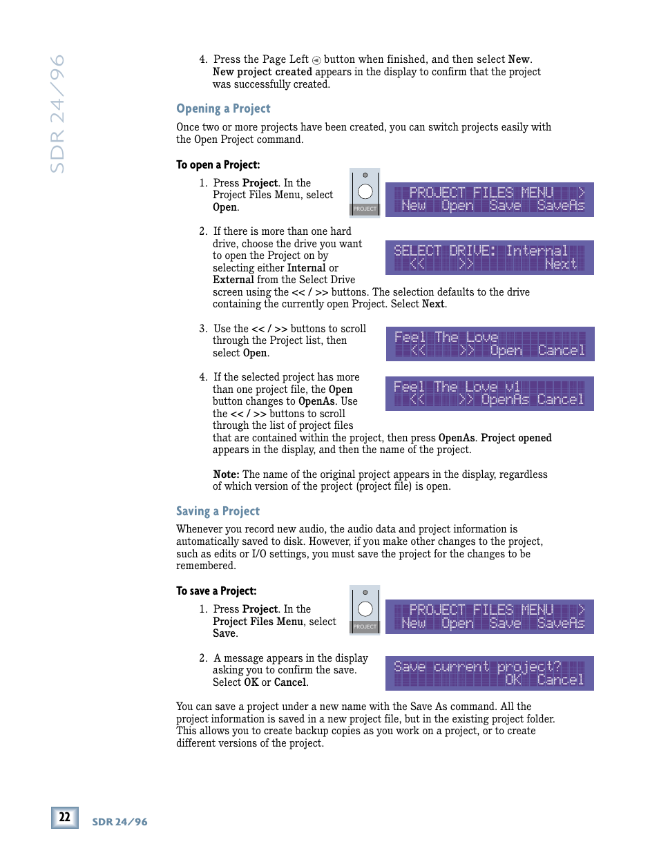 Sdr 24/ 96 | MACKIE SDR96 User Manual | Page 22 / 56