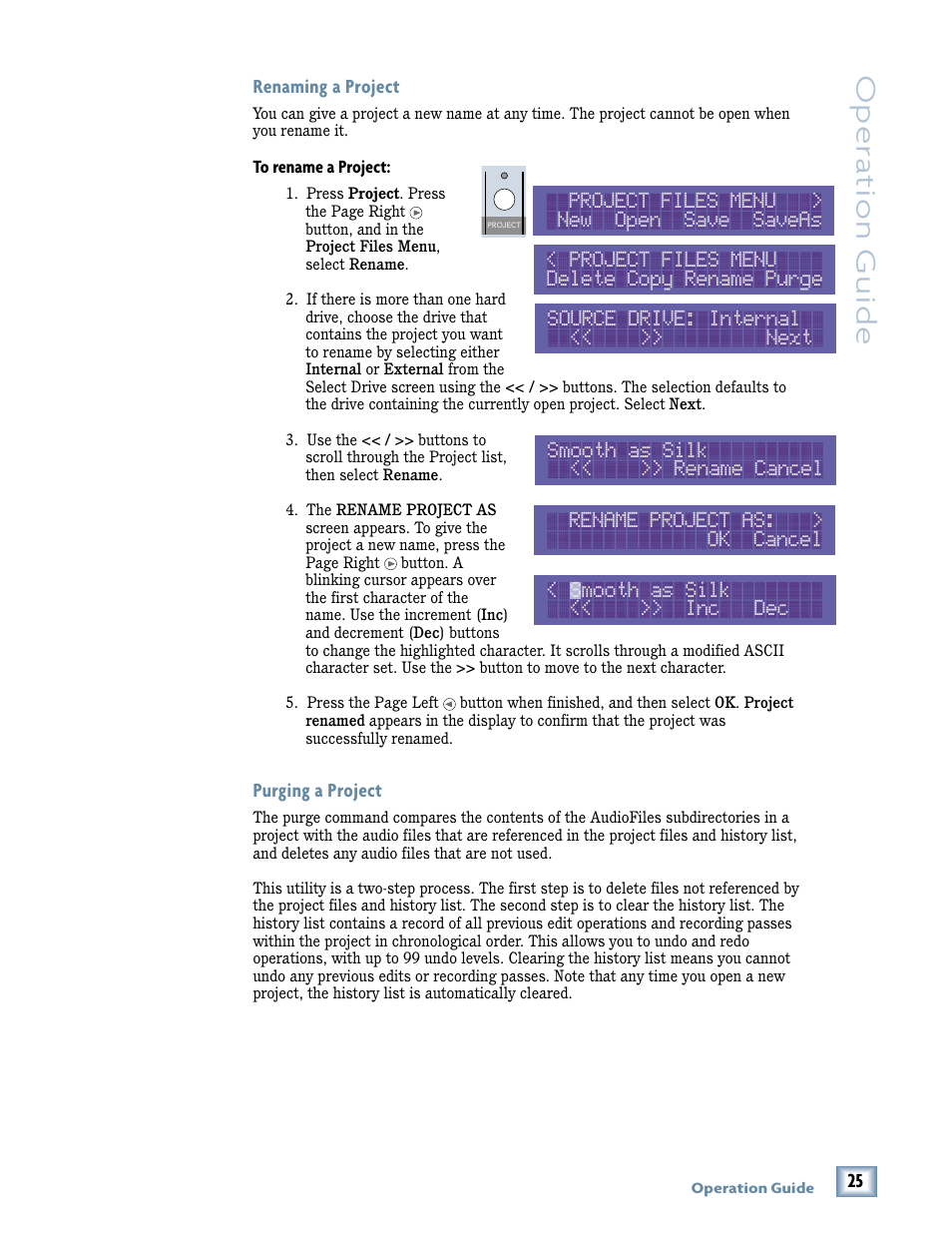 Oper a tion guide | MACKIE SDR96 User Manual | Page 25 / 56