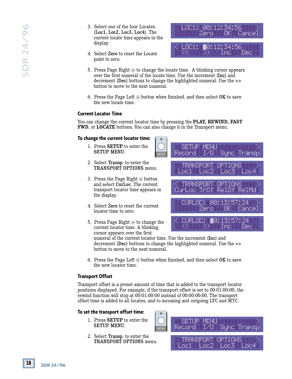 Sdr 24/ 96 | MACKIE SDR96 User Manual | Page 28 / 56