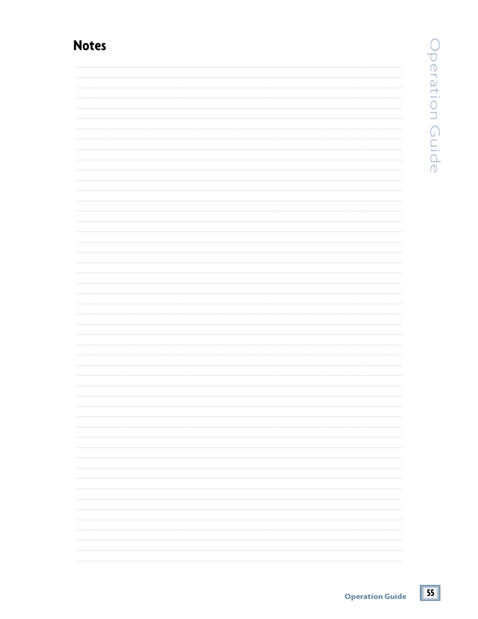 Oper a tion guide | MACKIE SDR96 User Manual | Page 55 / 56