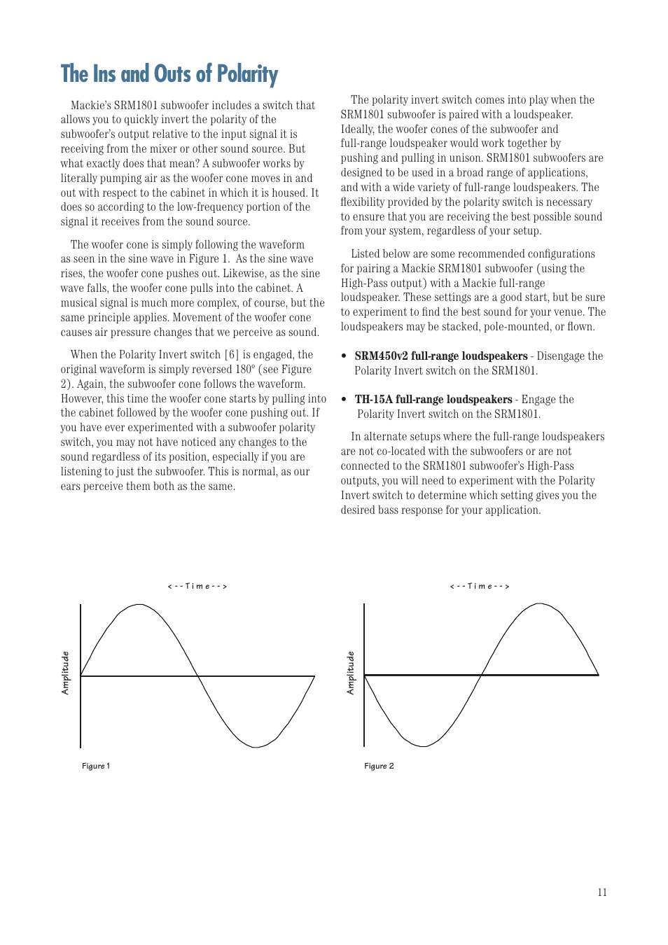The ins and outs of polarity | MACKIE SRM1801 User Manual | Page 11 / 19