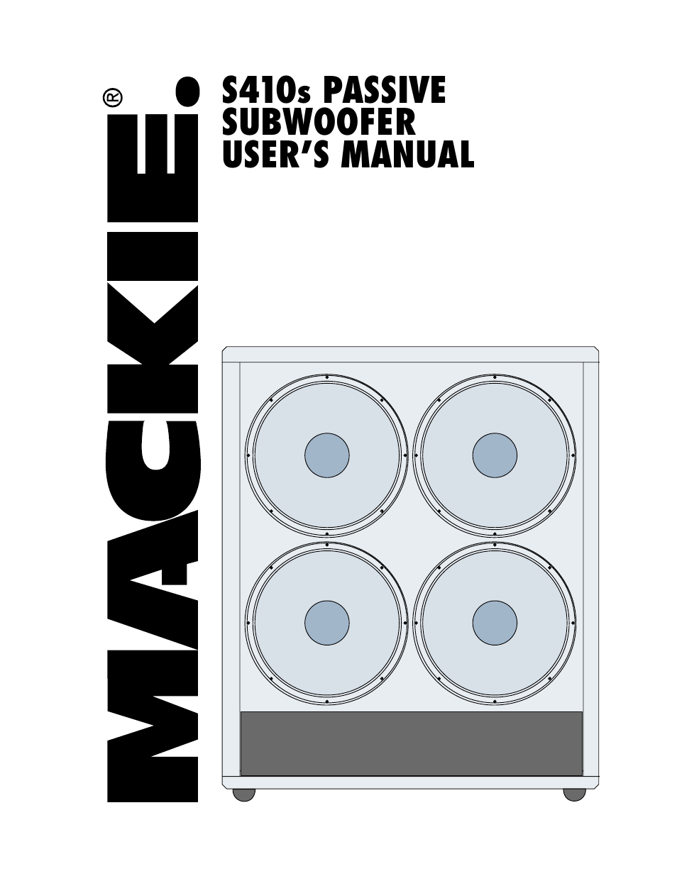 MACKIE S410s User Manual | 12 pages