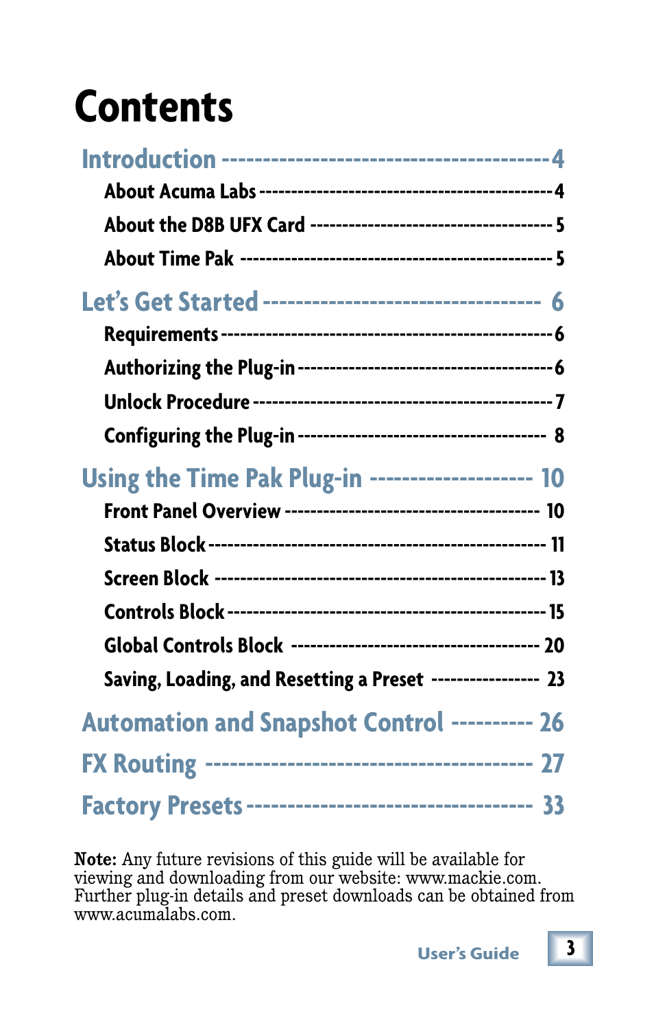 MACKIE Digital Mixers User Manual | Page 3 / 36