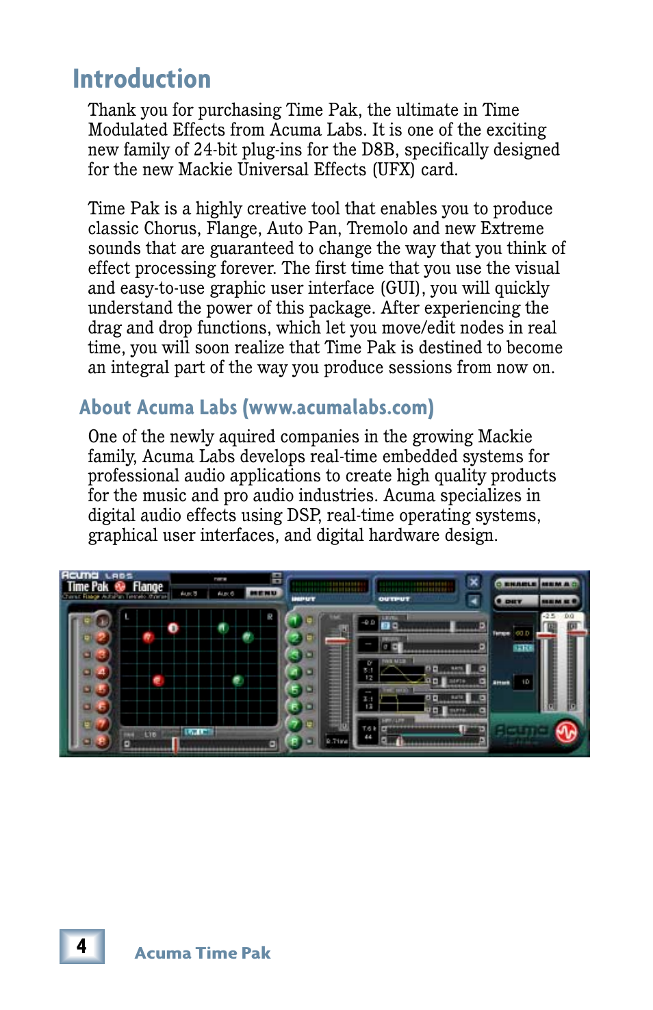 Introduction, About acuma labs | MACKIE Digital Mixers User Manual | Page 4 / 36