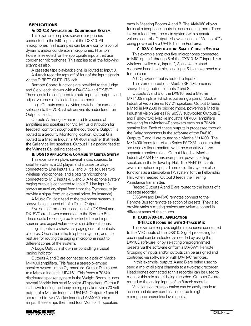 MACKIE DX810 User Manual | Page 11 / 21