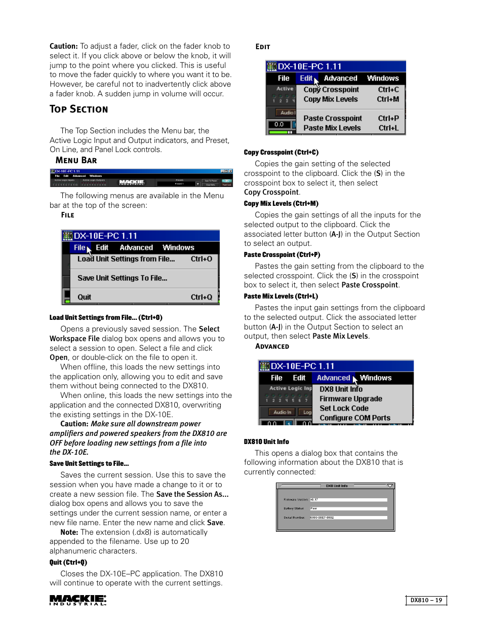 MACKIE DX810 User Manual | Page 19 / 21