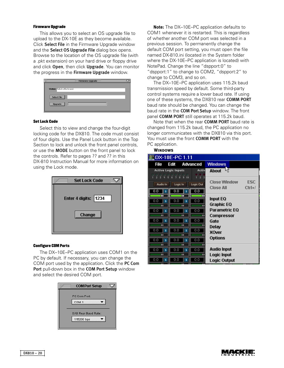 MACKIE DX810 User Manual | Page 20 / 21